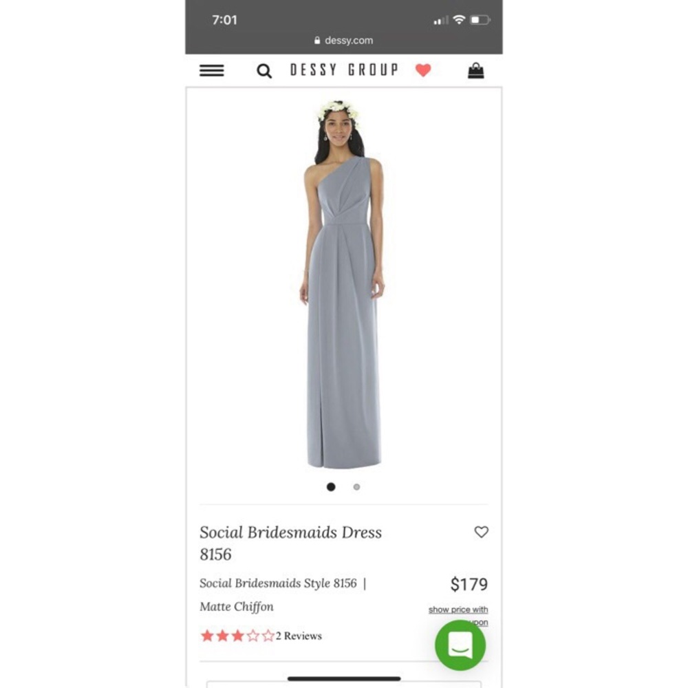 Gray Dessy Bridesmaid dress - size 4